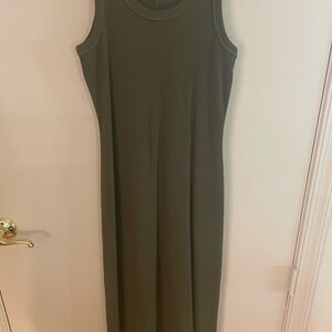 NWT Everlane Olive Green Ribbed Sleeveless Dress